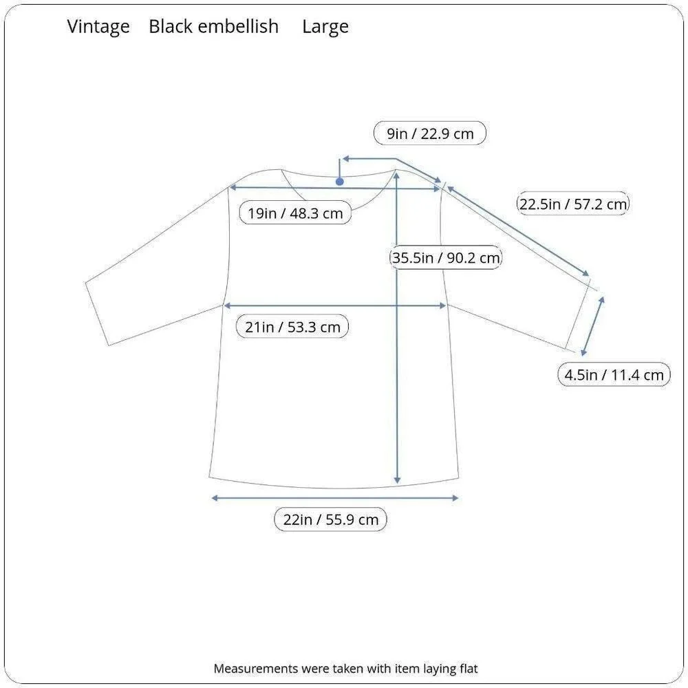 Vintage Black Long Sleeve Embellished‎ Neckline Dress Women Large Zipper Front - Picture 7 of 13
